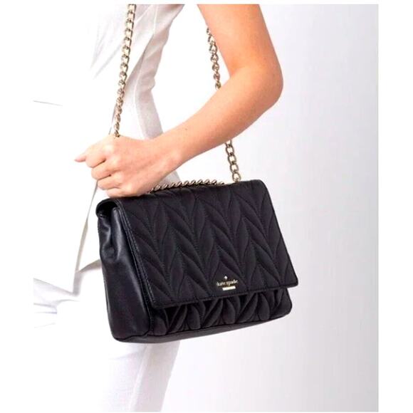 NEW Kate Spade Briar Lane Quilted Emelyn Gold Chain Handbag 👜 - Picture 3 of 16
